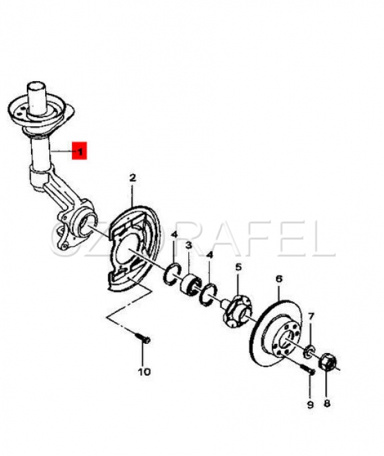 těhlice PP s ABS 1.6DOHC, otočný čep LANOS